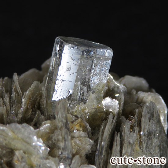 パキスタン産アクアマリン 母岩付き結晶（原石）30.3g - cute stone -