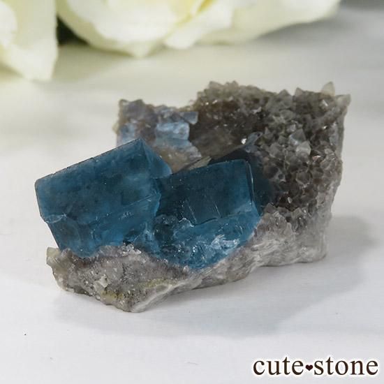 福建省産 ディープブルーフローライトの標本 19.2g - cute stone -