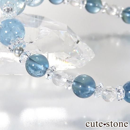 アクアマリン & キラキラフローライト 天然石ブレスレット No.2 アクアマリン & キラキラフローライト 天然石ブレスレット No.2