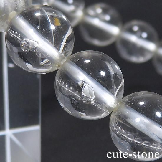 【ご予約品】ネガティブクォーツ(負晶・水入り)のシンプルブレスレットの写真5 cute stone