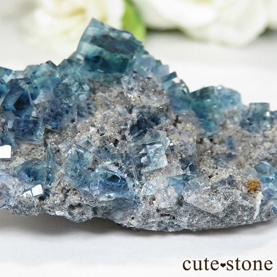 中国 湖南省産 ブルーフローライトの標本（原石）36g - cute stone
