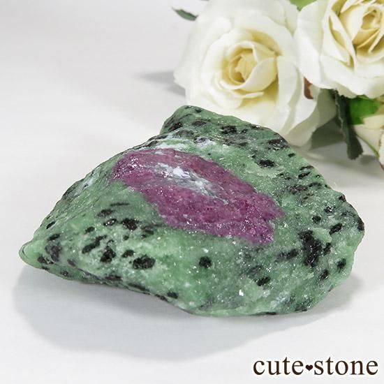 ルビーインゾイサイトの原石(タンザニア産) 86g - cute stone - ルビーインゾイサイトの原石(タンザニア産) 86g - cute stone -