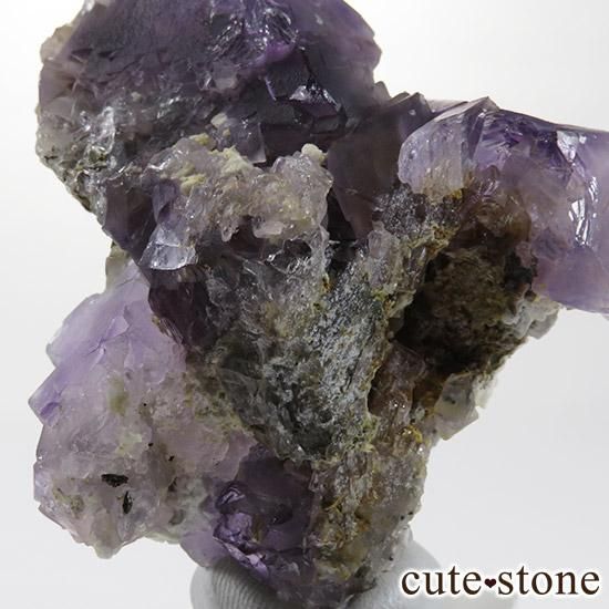 パープルフローライト (内モンゴル産)八面体結晶(原石)145gの写真3 cute stone
