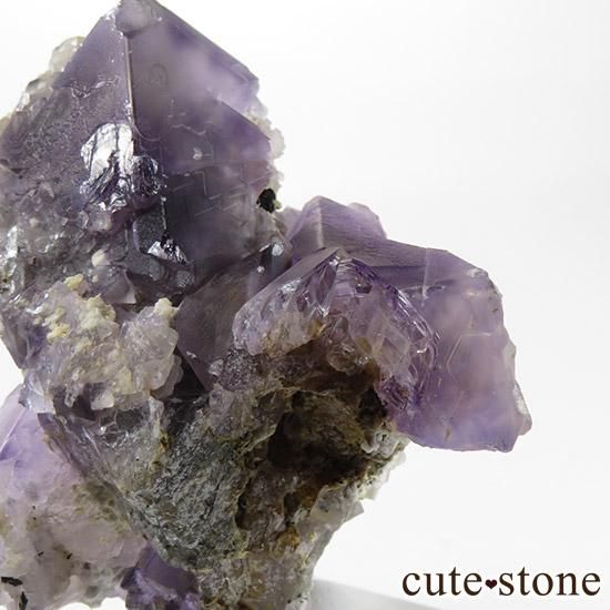 パープルフローライト (内モンゴル産)八面体結晶(原石)145gの写真4 cute stone