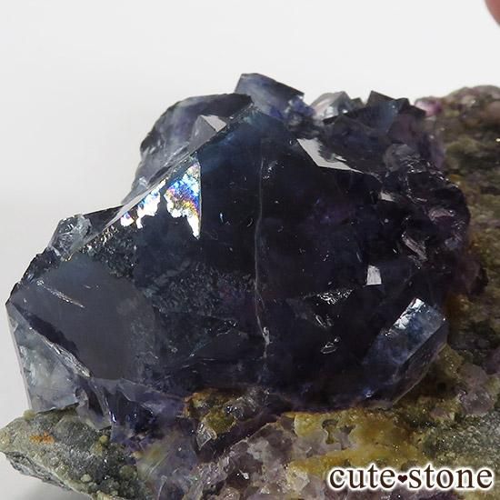 パープル&グリーンブルーフローライト (内モンゴル産)の原石 130gの写真1 cute stone