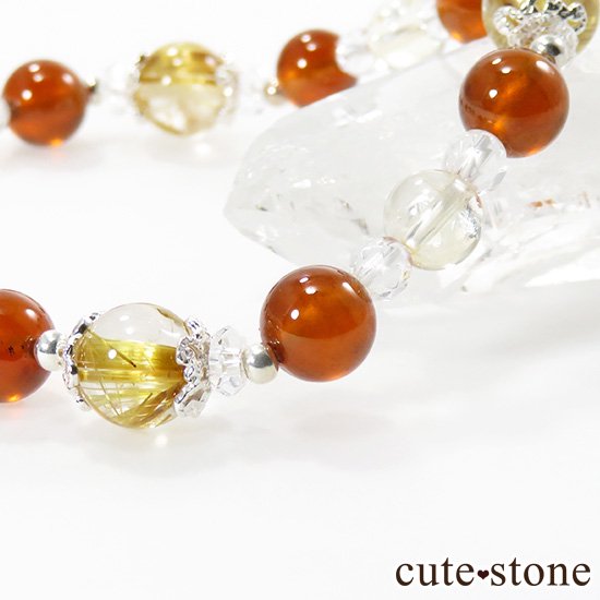【Twilight】 ゴールドルチル ヘソナイト シトリンのブレスレットの写真3 cute stone