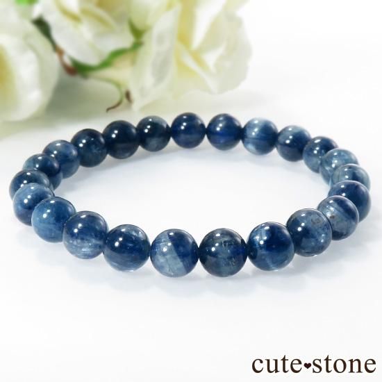 【1/2売り対象】 カイヤナイト クリアタイプ AAA+のシンプルブレスレット 7.5mmの写真0 cute stone