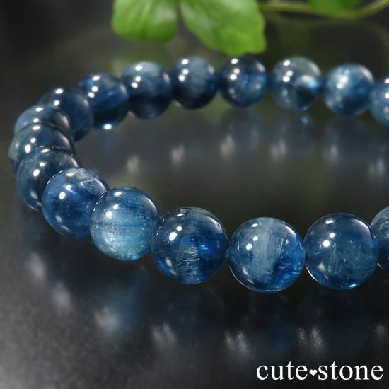 【1/2売り対象】 カイヤナイト クリアタイプ AAA+のシンプルブレスレット 7.5mmの写真4 cute stone