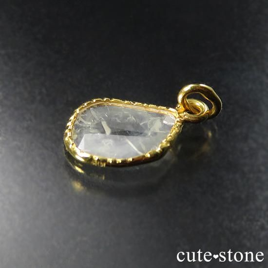 スライスダイヤモンド K18製のペンダントトップ No.1の写真1 cute stone