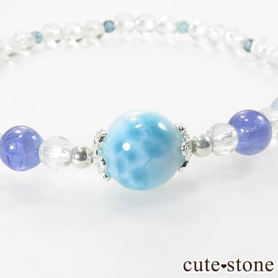 【水の紋章】 ラリマー タンザナイト アクアマリン ブルートルマリンのブレスレットの写真1 cute stone