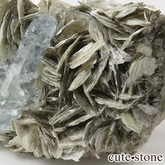 パキスタン産 アクアマリンの母岩付き結晶(原石)168gの写真4 cute stone