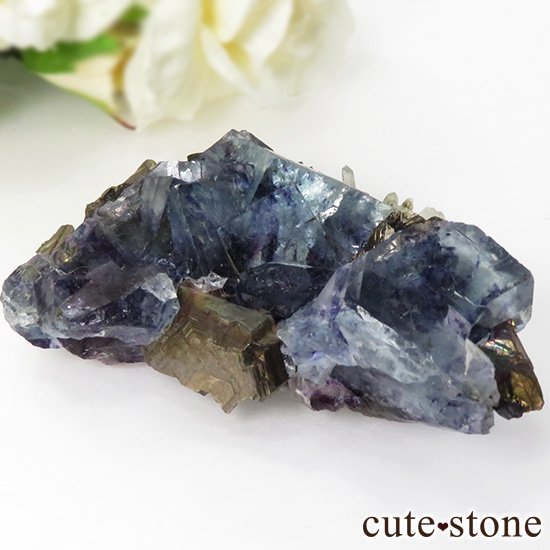 中国 内モンゴル産 ブルーフローライトの原石 76g - cute stone