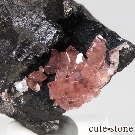 ペルー産 ロードクロサイト（インカローズ）の母岩付き結晶（原石） 40g - cute stone -