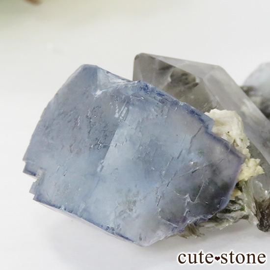 ヤオガンシャン産 フローライト(蛍石) &水晶の共生標本 28g - cute stone - ヤオガンシャン産 フローライト(蛍石) &水晶の共生標本 28g - cute stone -
