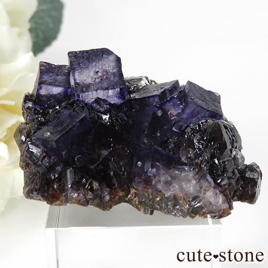 アメリカ エルムウッド鉱山産 パープルフローライトの原石 41g