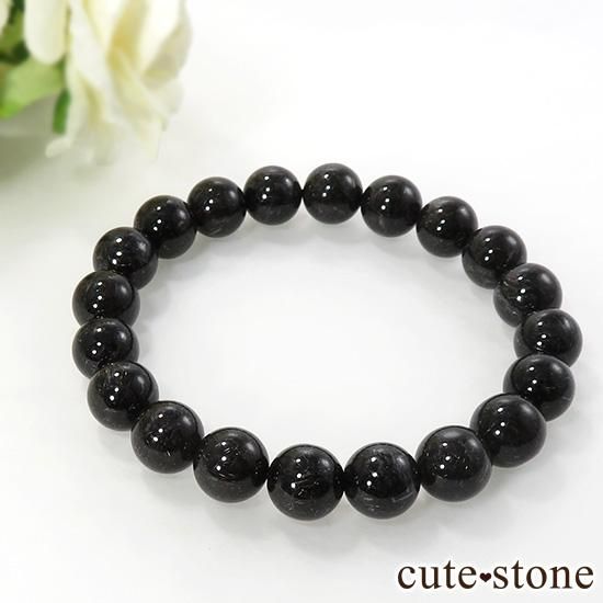 【1/2売り対象】 ブラックルチルインクォーツのシンプルブレスレット 10mmの写真0 cute stone
