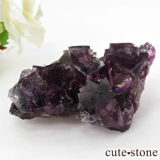 ナミビア産レッドパープルフローライトの原石 98g - cute stone