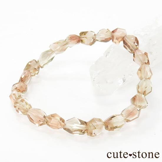 【1/2売り対象】 オレゴンサンストーン AAA タンブルカット シンプルブレスレットの写真4 cute stone
