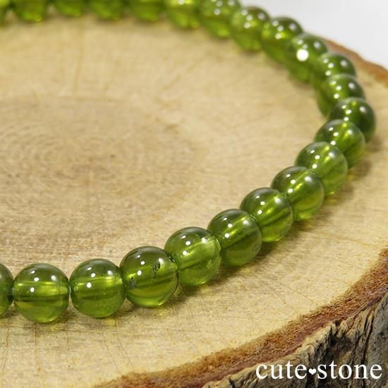 【1/2売り対象】 グリーンガーネット(グロッシュラーガーネット) のブレスレット 5mmの写真1 cute stone