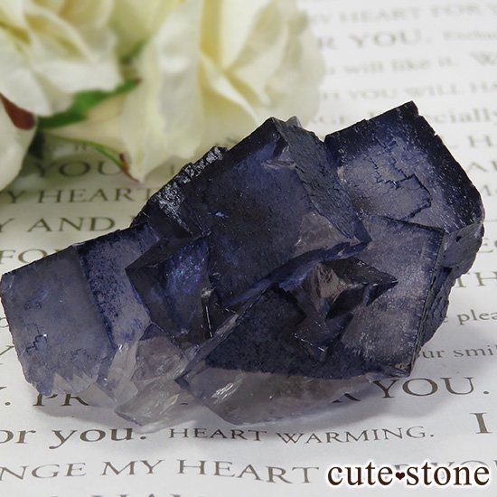 アメリカ エルムウッド鉱山産 パープルブルーフローライトの原石 70g - cute stone