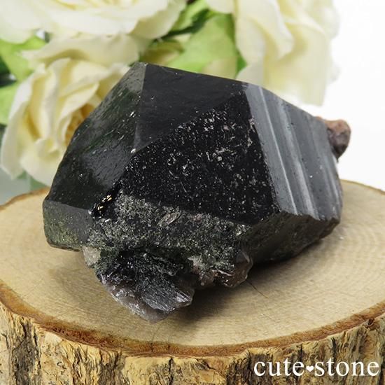 山東省産 モリオン(黒水晶)のシングルポイント（原石）88g - cute stone -