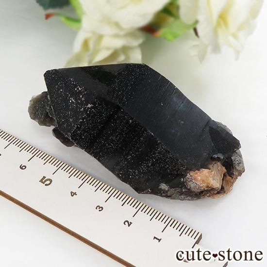山東省産 モリオン(黒水晶)のシングルポイント（原石）88g - cute stone -