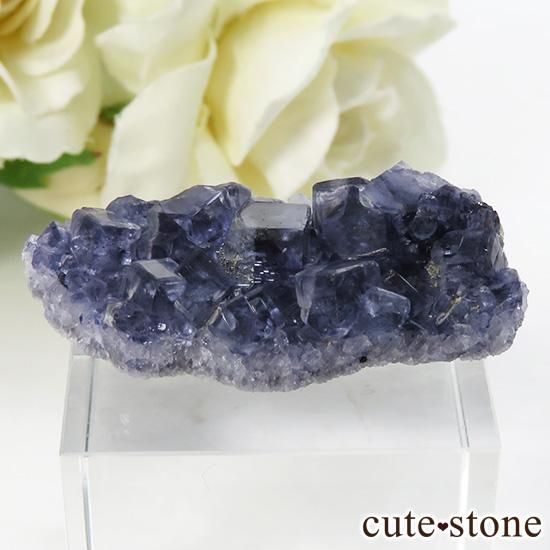 アイルランド Larkin's Quarry産 ブルーフローライトのクラスター(原石)9.8gの写真0 cute stone