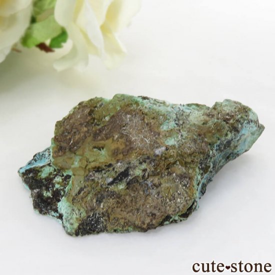 南アフリカ産 ターコイズの原石 (スライス) 48gの写真0 cute stone
