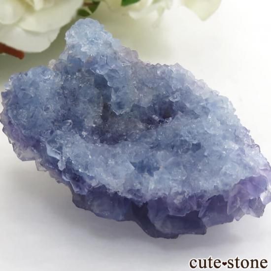 中国産 パープル×ブルーフローライトの原石 52g - cute stone -