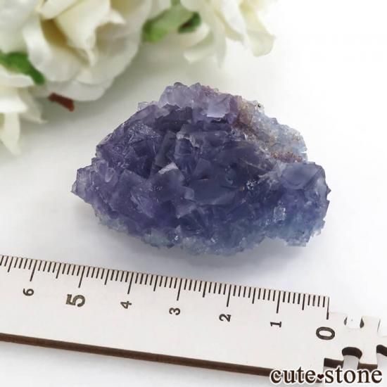 中国産 パープル×ブルーフローライトの原石 52g - cute stone -