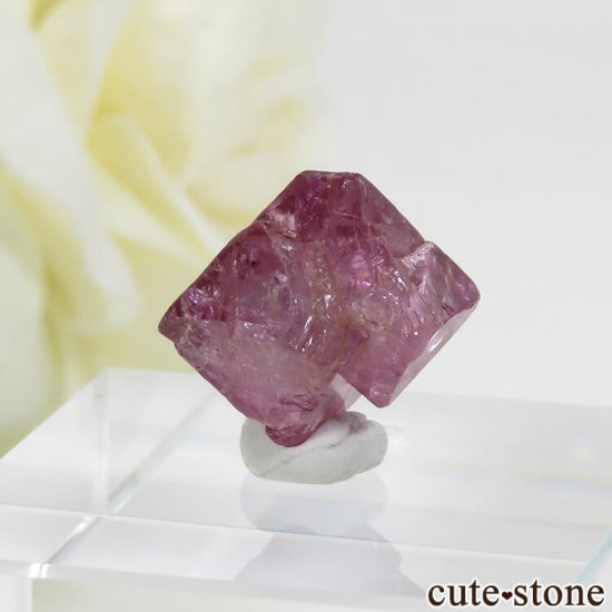 ミャンマー モゴク産 ピンクスピネルの結晶（原石）10.4ctの写真1 cute stone