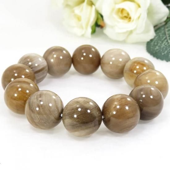 アリゾナ産 ペトリファイドウッド(珪化木)のブレスレット 16.3〜17mmの写真0 cute stone