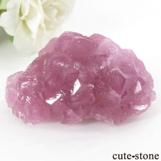 モロッコ産 コバルトカルサイトのクラスター(原石)78g - cute stone -