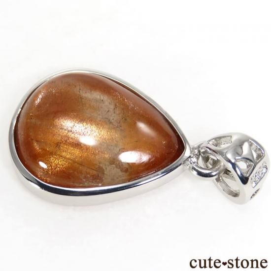 サンストーンのドロップ型ペンダントトップの写真1 cute stone