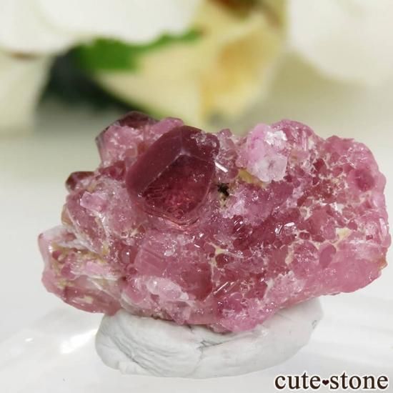 ミャンマー モゴク産 ピンクトルマリンのクラスター(原石)4.3gの写真0 cute stone