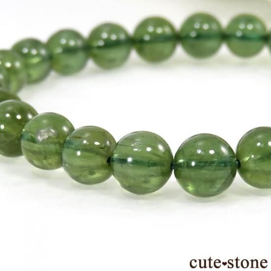 【1/2売り対象】 グリーンアパタイト AAA++ のシンプルブレスレット 7.5mmの写真3 cute stone