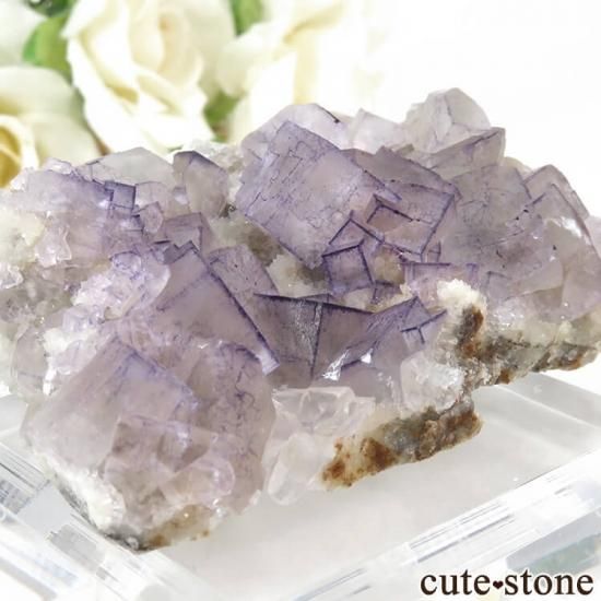 新疆産　320g パープル　フローライト　蛍石　ラフストーン　クラスター パープルフローライト タワー型89◇Fluorite◇天然石・鉱物