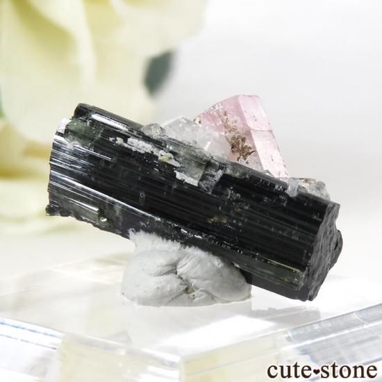 パキスタン スカルドゥ産 ピンクアパタイト&ブラックトルマリン 4.1gの写真1 cute stone