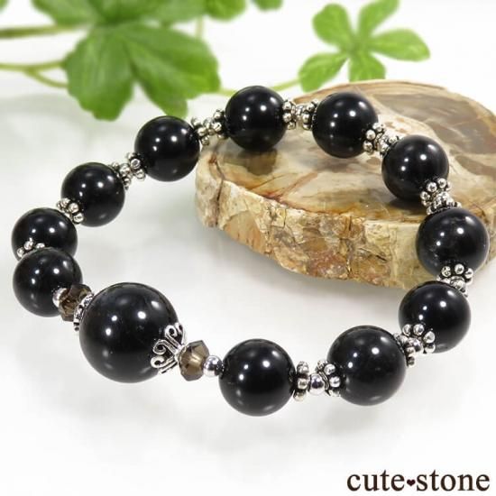 【新月の夜】 ブラックアクアマリン モリオン スモーキークォーツのブレスレットの写真0 cute stone
