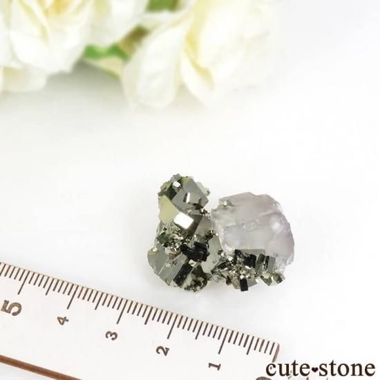 ペルー Huanzala Mine産 フローライト&パイライト 16.5gの写真4 cute stone