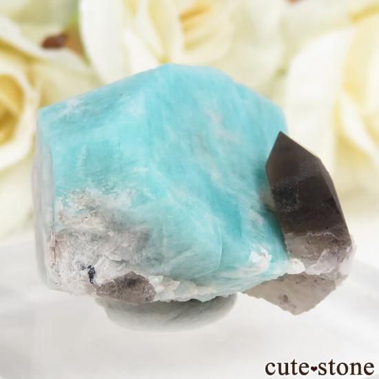 コロラド州 Smoky Hawk claim産のアマゾナイト&スモーキークォーツ 原石 の写真1 cute stone