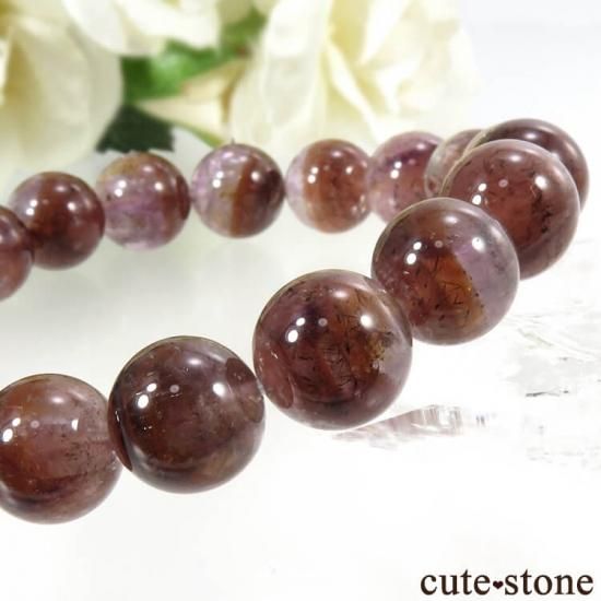 【1/2売り対象】レッドアメジスト AA++ 10mm ブレスレットの写真1 cute stone