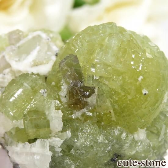 タンザニア メレラニ産 プレナイト&カルサイトの原石 36.1gの写真4 cute stone