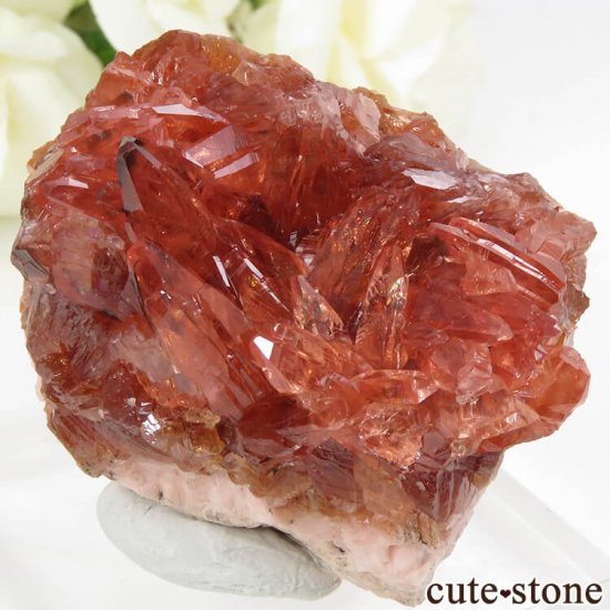 南アフリカ 産 ロードクロサイトの母岩付き結晶（原石） 75g - cute stone -