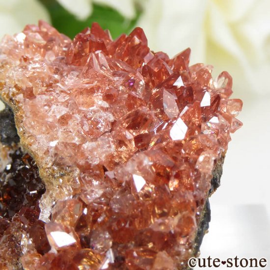 南アフリカ 産 ロードクロサイトの母岩付き結晶（原石） 33g - cute