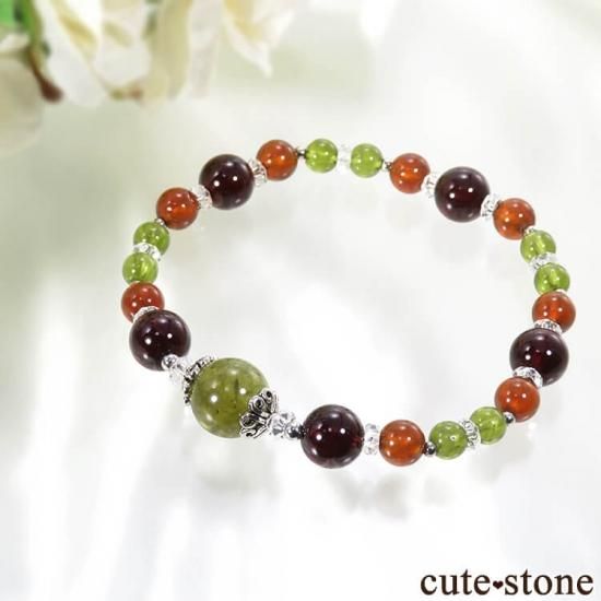 冬隣】 グリーンガーネット、ヘソナイト、ガーネットの