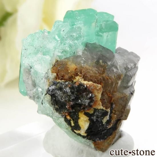 春夏新作モデル コロンビア ムゾー鉱山産 エメラルドの母岩付き結晶（原石）10g コレクション