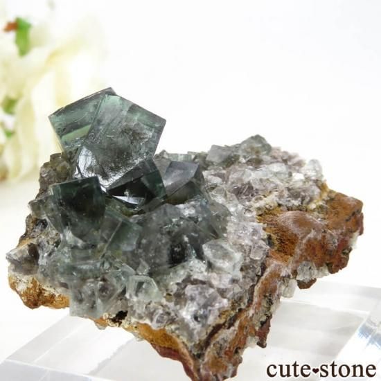 イングランド Billing Hills Mine産 フローライトの母岩付き結晶(原石)33.6gの写真0 cute stone
