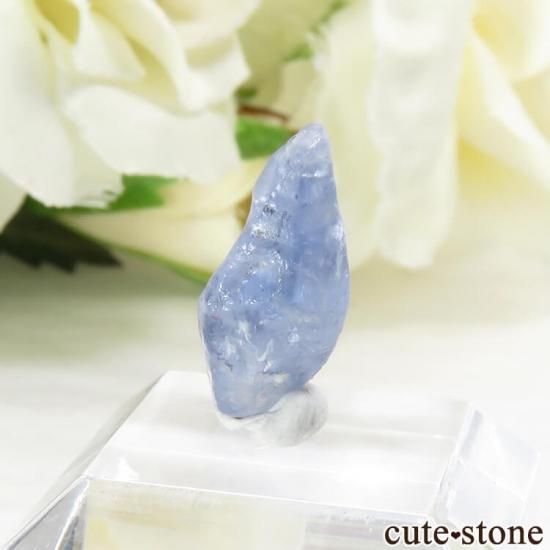 スリランカ産　サファイア原石　鑑定付き　鉱物 スリランカ産 ブルーサファイアの結晶（原石）0.7g - cute stone -