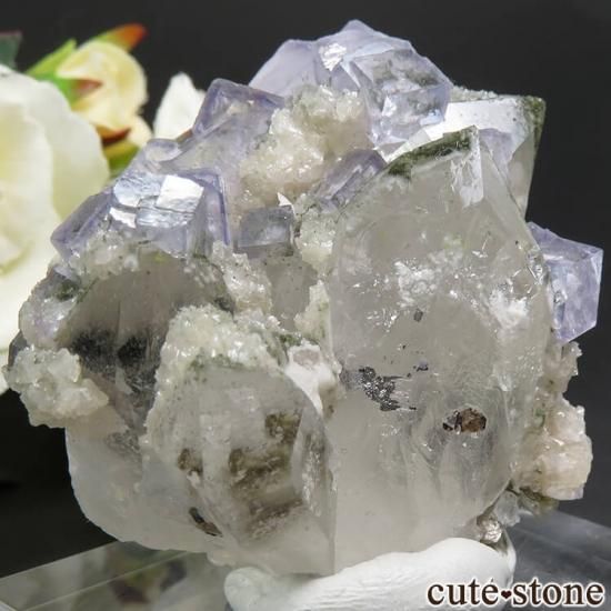 ヤオガンシャン産 ブルーフローライト&クォーツ 49.6gの写真1 cute stone